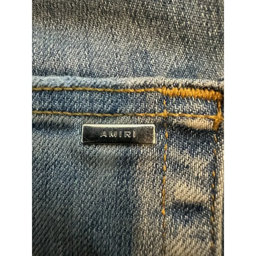 EUC Amiri Leopard Thrasher Denim - Picture 10 of 16